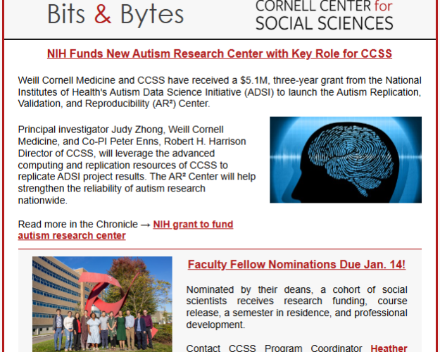 Screenshot of November 2025 CCSS B&B newsletter