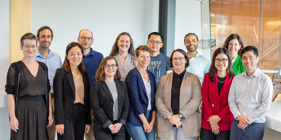 Group photo of 13 of the 2023-2024 CCSS Faculty Fellows in Gates Hall