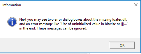 expected 2 error messages, ignore them